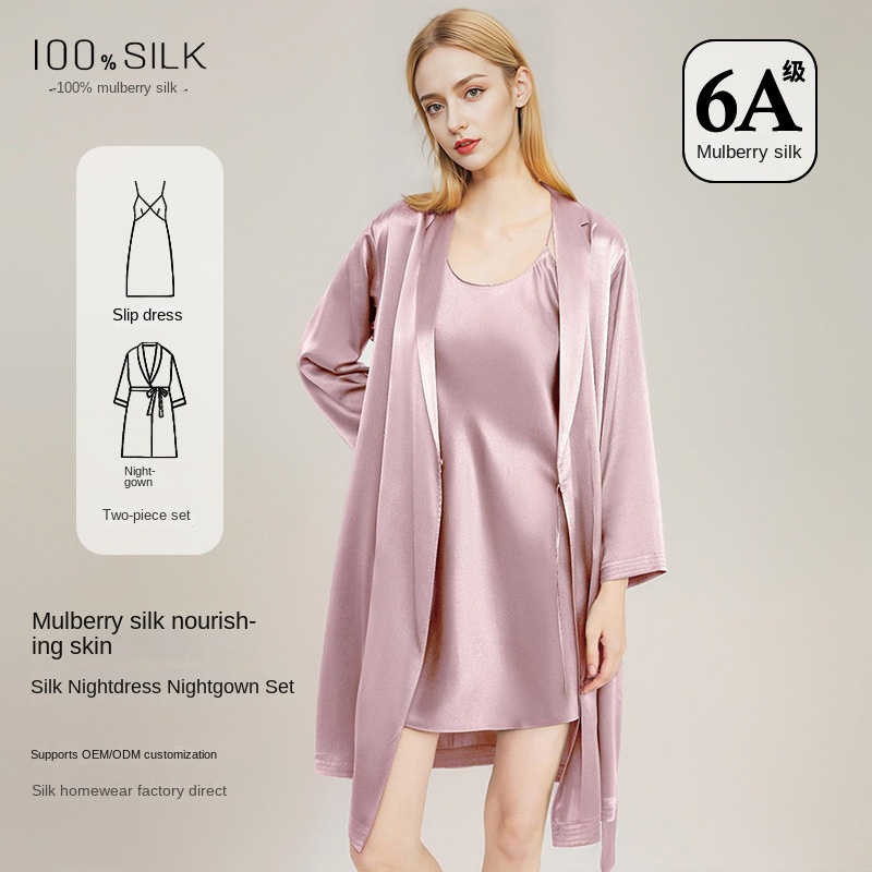 Women Elegant 100% Mulberry Si - огляд і ціна Robe Silk Women
