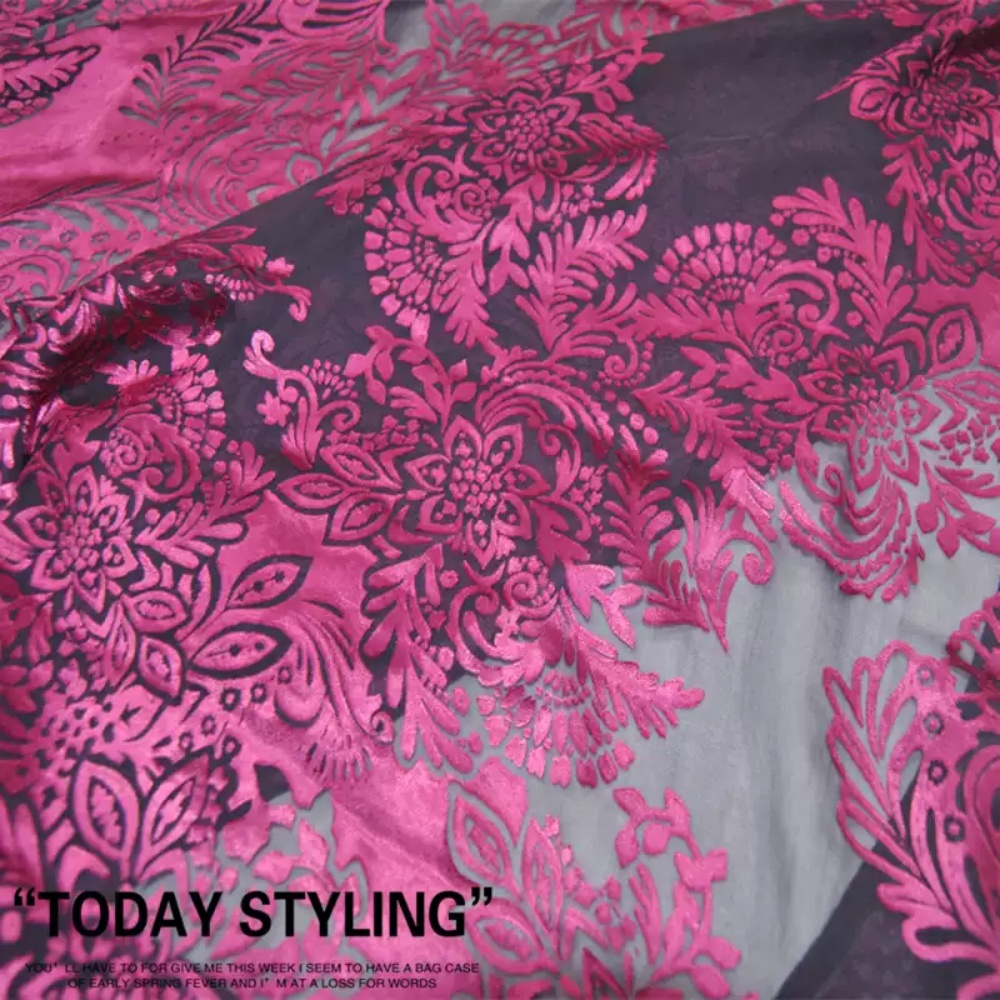 Fashion Large Pink Flower Desi - огляд і ціна Robe Silk Women