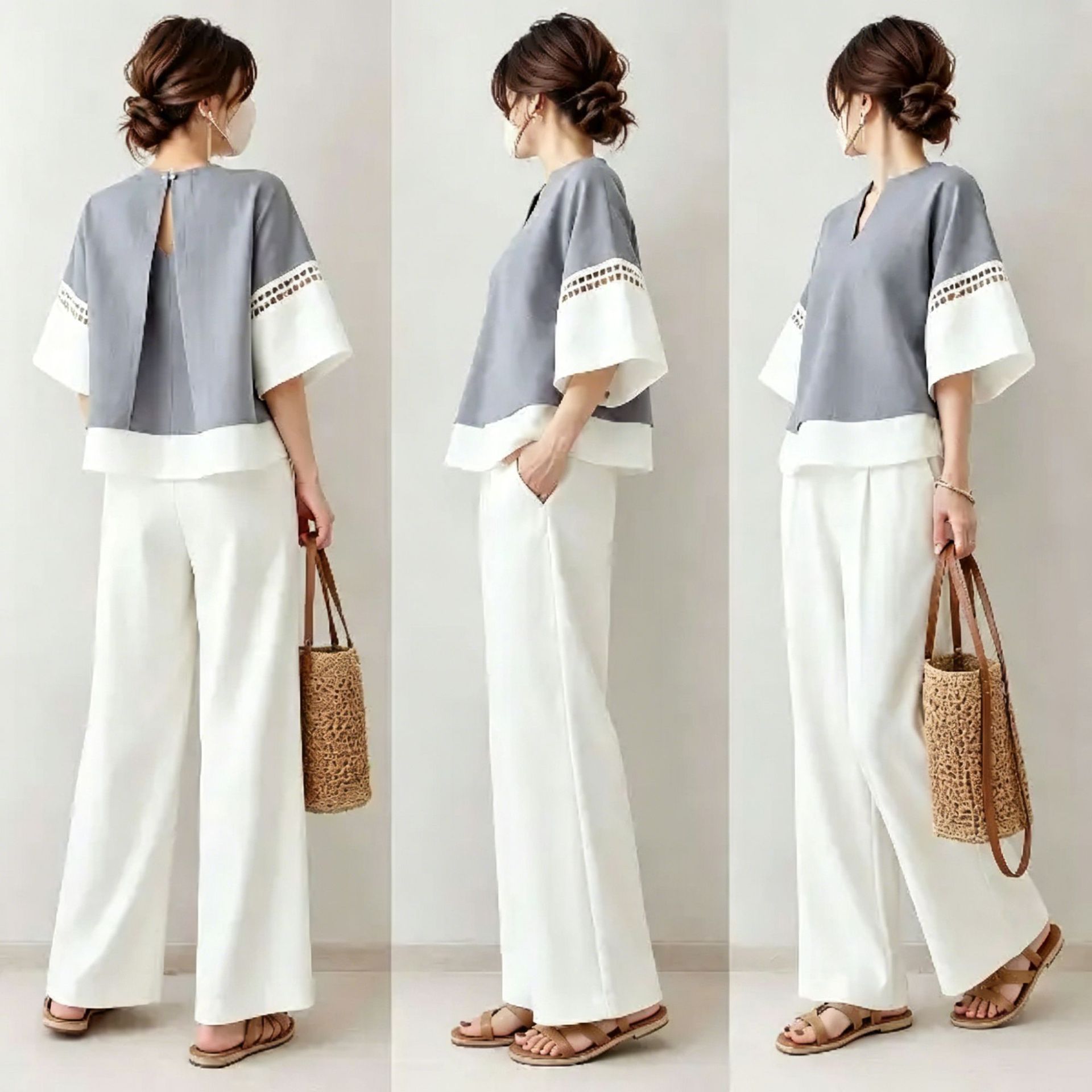 2026 New Two-piece Set: V-neck - огляд і ціна Robe Silk Women