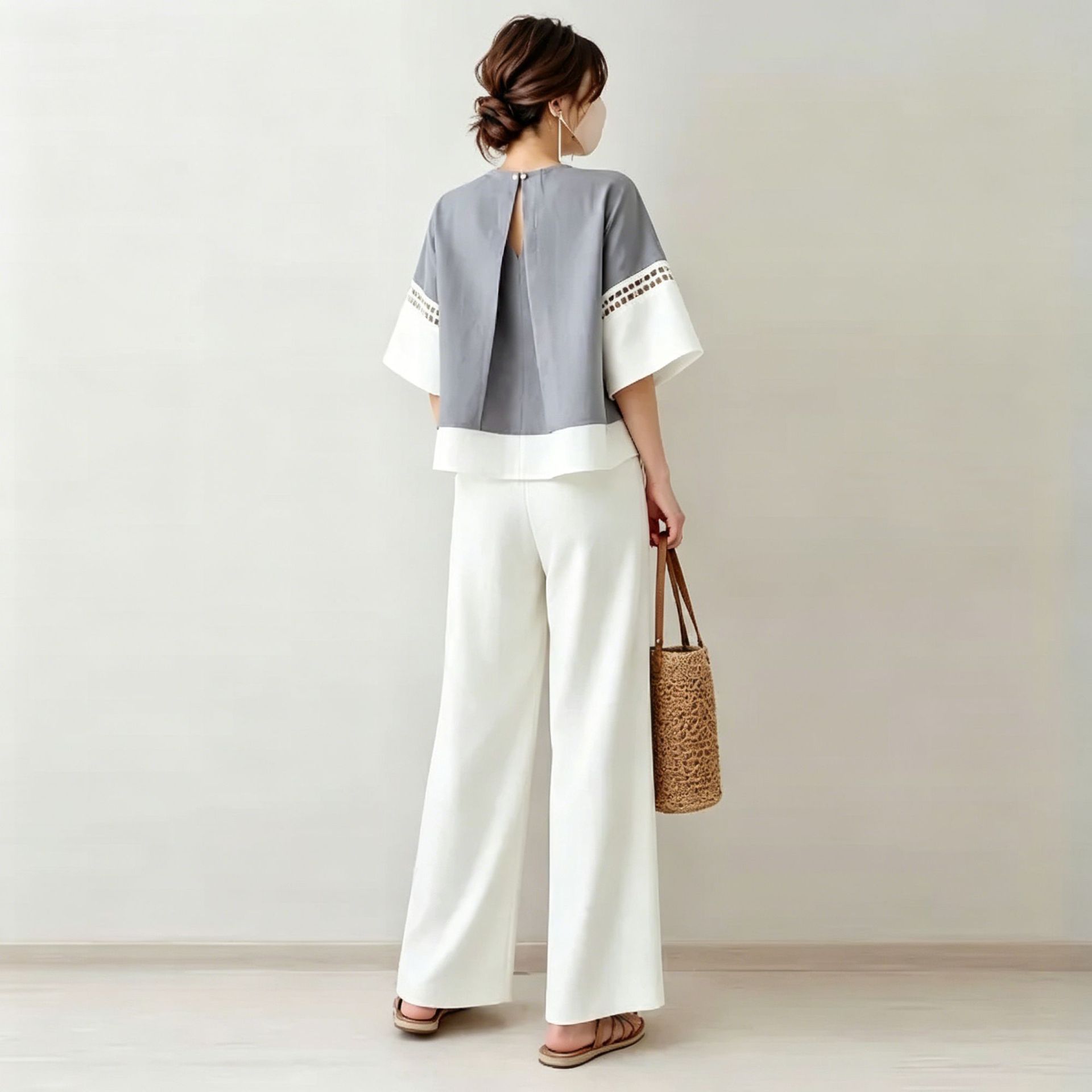 2026 New Two-piece Set: V-neck - огляд і ціна Robe Silk Women