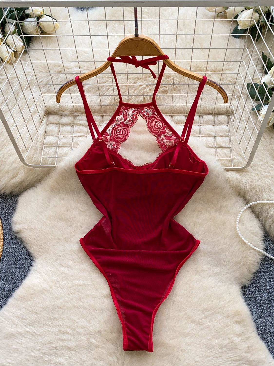 Foamlina Sexy Women Halter Lac - огляд і ціна Lace Teddy Lingerie