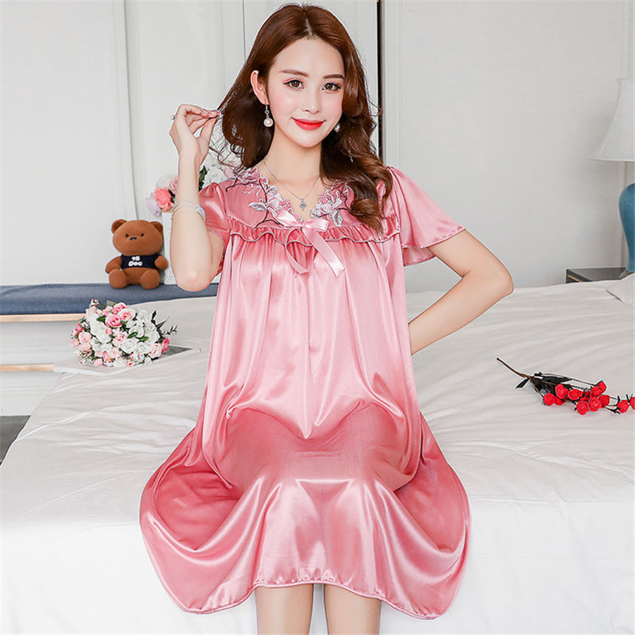 NEW Summer Ice Silk Nightgown  - огляд і ціна Robe Silk Women