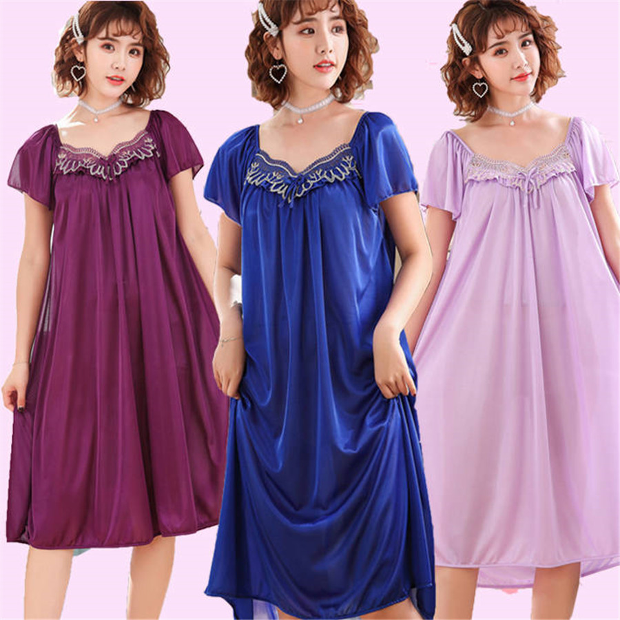 NEW Summer Ice Silk Nightgown  - огляд і ціна Robe Silk Women