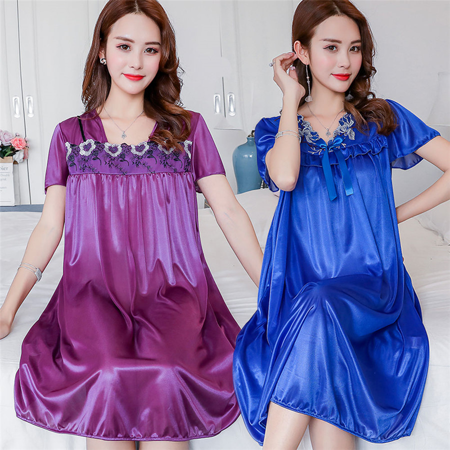 NEW Summer Ice Silk Nightgown  - огляд і ціна Robe Silk Women